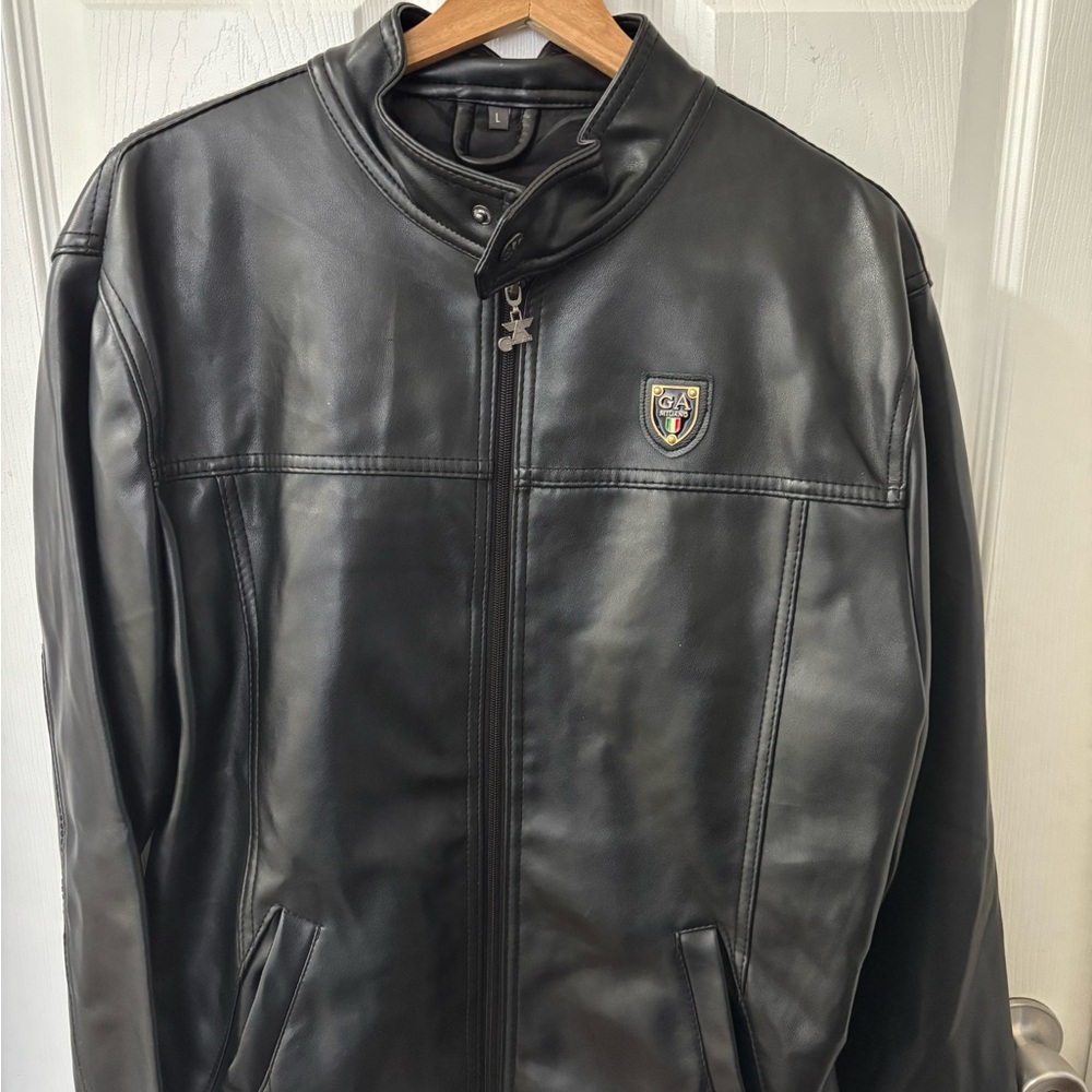 Milano Black Bomber Jacket with Emblem
